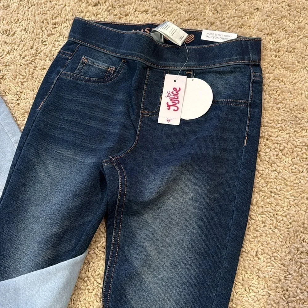 NWT - 2 Justice denim leggings